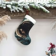 thumbnail image 6 of Yiaed Wave Sailboat Shark Print Christmas Stockings, Christmas Stockings Hanging Ornaments, Christmas Stockings for Family Christmas Holiday Decorations, 6 of 7