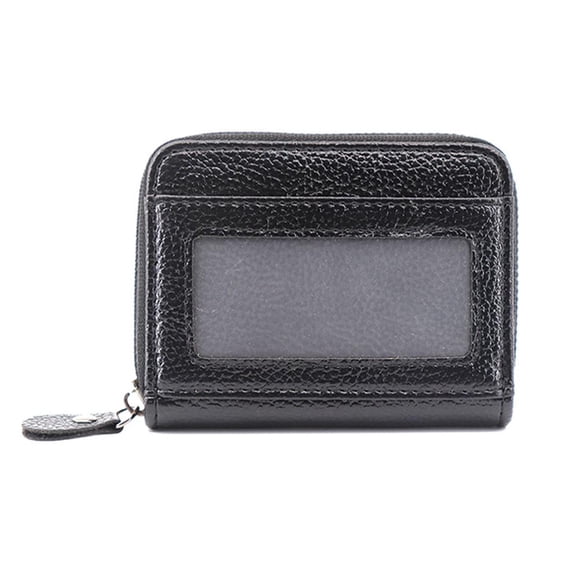 Compact Accordion Wallet, 4.1 x 1.0 x 3.1 in, 11 Card Slots with ID Window, Slim PU Design for Pocket or Purse(Pink,One size)
