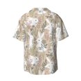 thumbnail image 2 of Xecao offers the Retro Bunny Flower for Men's Casual Short-sleeved Shirt, a button-up collared shirt with a pocket, perfect for beach vacations and yacht travel in the 3X-Large size., 2 of 7
