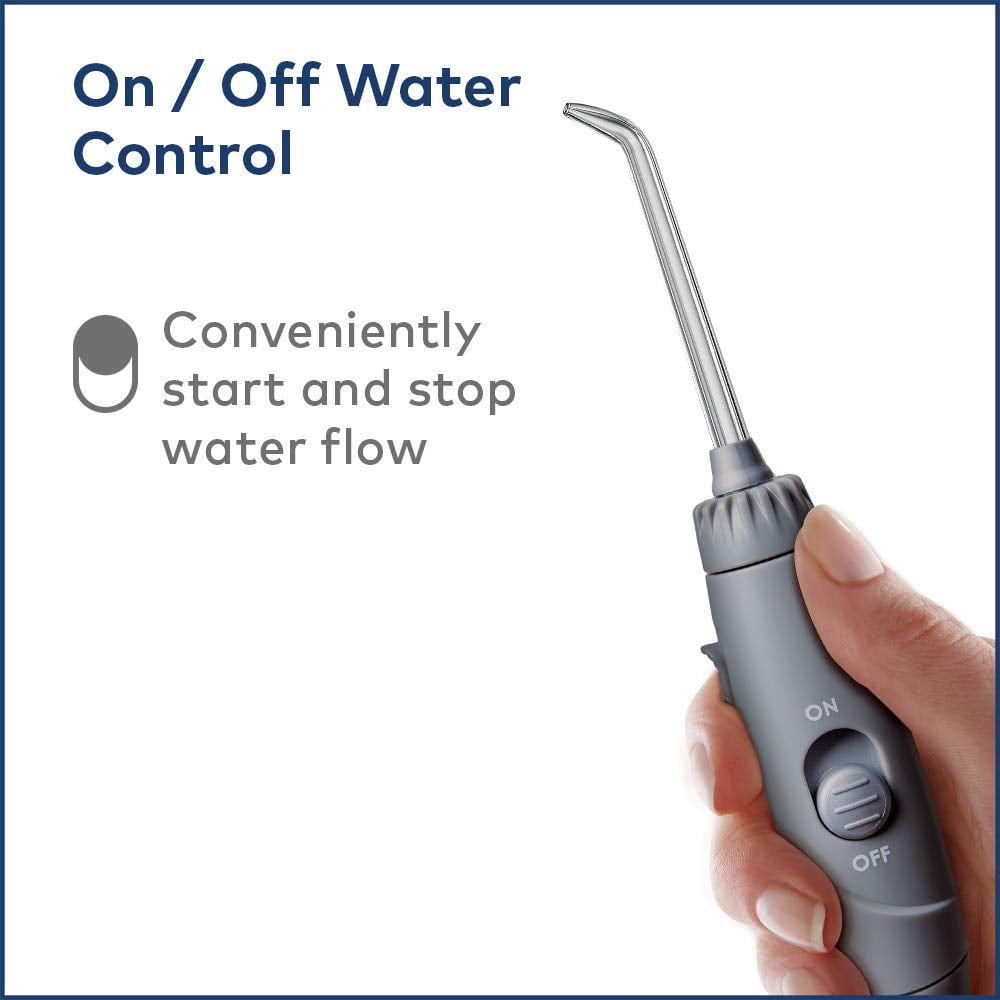 Waterpik Water Flosser Electric Dental Countertop Professional Oral Irrigator For Teeth, Aquarius, WP-667 Modern Gray