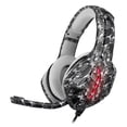 thumbnail image 1 of Auriculares para juegos de 3,5 mm, consola de juegos para computadora, auriculares estéreo para montaje en la cabeza con micrófono y luz LED Kearding EL5127-04B, 1 of 2