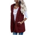 thumbnail image 2 of Kiplyki Autumn Sweatshirts Tops Solid Vests Outerwear,Warm Fleece Comfy Warm Hoodie Jacket Coat With Pockets, 2 of 6