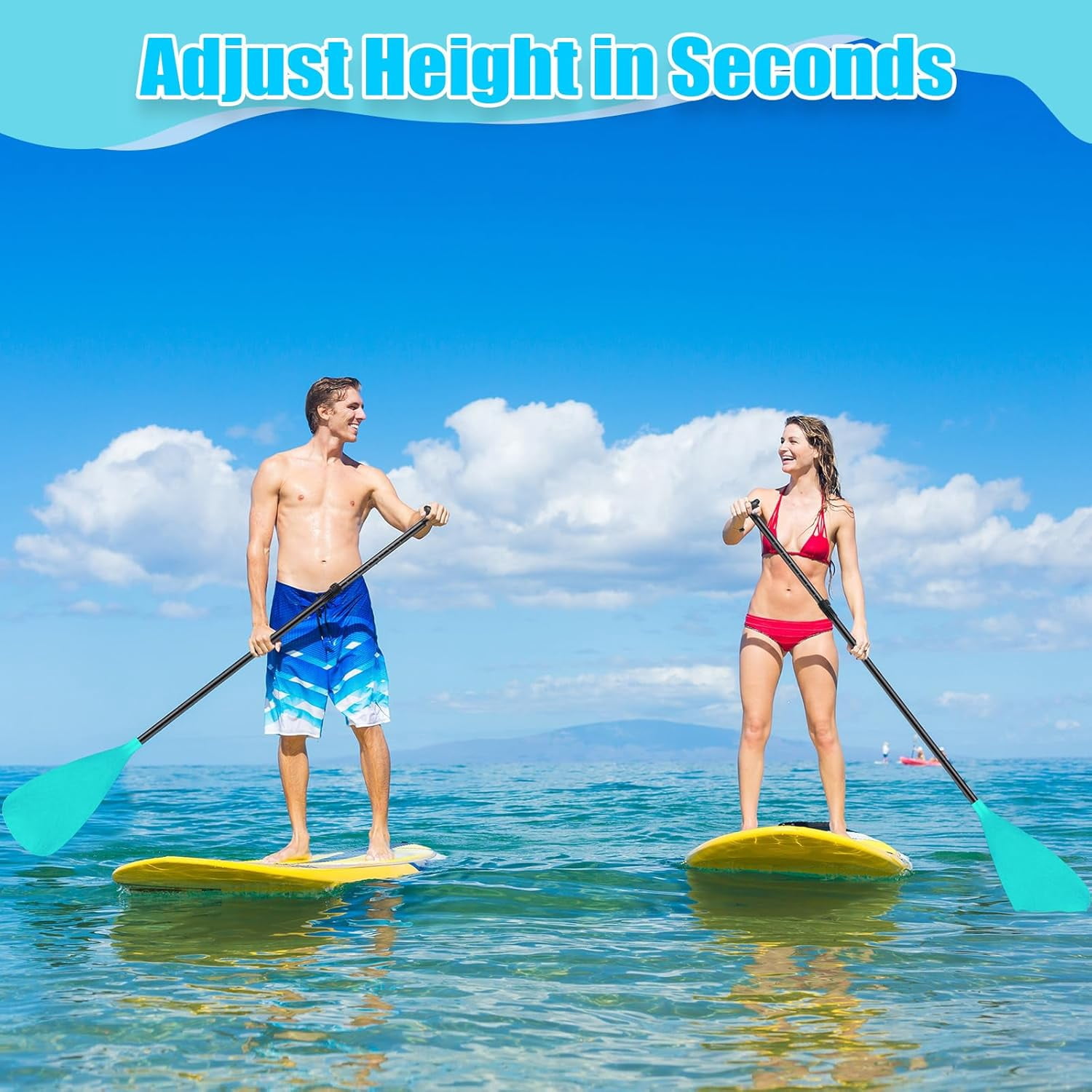Adjustable Detachable Stand Up Paddle Board Oar Set Aluminum Alloy Shaft Kayak Surfing Fishing