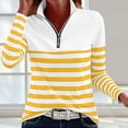 thumbnail image 2 of LIaqionyy Womens Tops Long Sleeve Shirts Quarter Zip Collared Pullover V Neck Casual Fall Business Clothes, 2 of 3