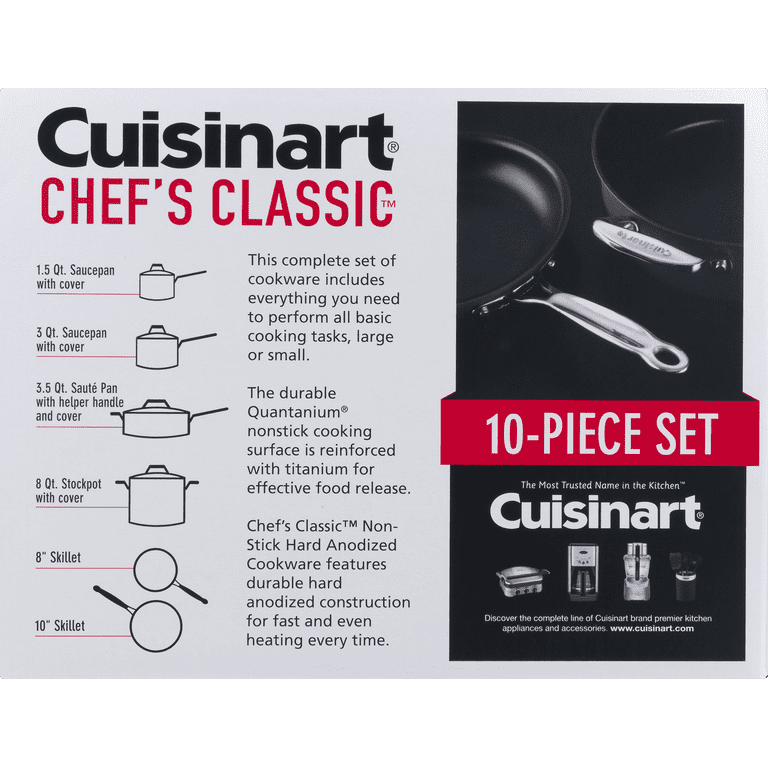 Cuisinart Chef's Classic Hard Anodized 10 Piece Cookware Set