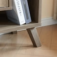 thumbnail image 4 of CoSoTower Compact Display Storage Sideboard Bookcase Cabinet Two Door Four Open Shelves Metal Knobs Wooden Flared Legs, 4 of 7