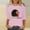 Pink, variant on Fznquz Black Women Tops 2025 3/4 Length Sleeve Plus Size Shirt Black History Print Fashion Crewneck Women Blouse