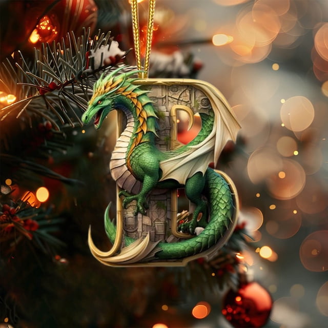 ShinYu Adorno Navideño con Letras Del Alfabeto y Dragones. Adorno Navideño con Letras Del Alfabeto y Dragones.