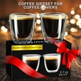 thumbnail image 7 of PARACITY Espresso Shot Glass Set of 2, Double-Walled Anti-Scald Espresso Cup with Spout, High Borosilicate Glass Coffee Cup 2.7oz, 7 of 7