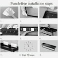 thumbnail image 6 of Corner Shower Caddy  Shower Rack Black Bathroom Shelves No Drilling Shower Caddy Stainless Steel Wall Mounted Self Adhesive for bathroom kitchen-B60cm, 6 of 7