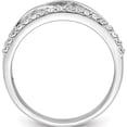 thumbnail image 2 of Sterling Silver Rhodium-Plated Cz Twist Ring (Size 7) Made In Thailand qr7285-7, 2 of 5