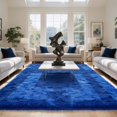 thumbnail image 1 of Alfombra Zentavio Blue Shag Soft, lavable, 244 x 305 cm, 1 of 6