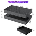 thumbnail image 4 of SESSLIFE Large Black LED Coffee Table with 2 Storage Drawers, Charging Station, Modern High Gloss Coffee Table w/LED Lights/APP Control, 2 Tiers Rectangle Living Room Furniture w/Marbling Print 47.2", 4 of 13