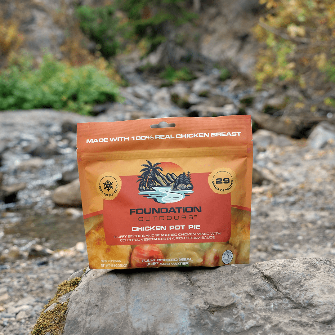 Foundation Outdoors Chicken Pot Pie, Freeze Dried Backpacking & Camping Food, Emergency Food, High Protein Meal