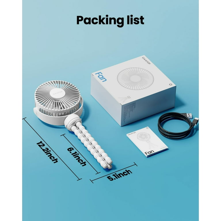 Battery Operated Stroller Fan Flexible Tripod Clip On Fan With 3