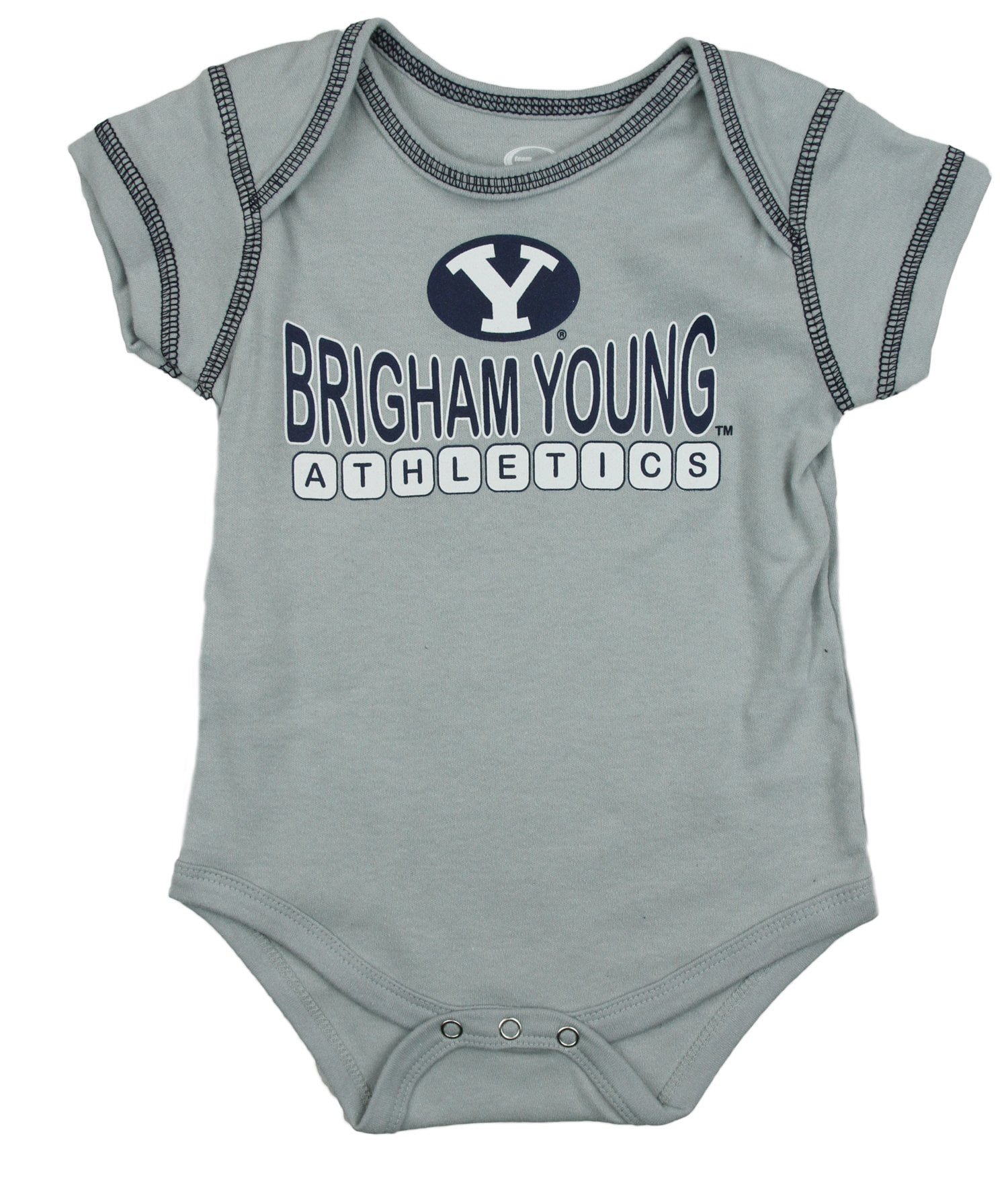 NCAA College Infants Brigham Young Cougars BYU 3 Pack Creeper Bodysuit Set 