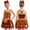 Brown, variant on TiaoBug Girls Christmas Gingerbread Cookie Dress-up Velvet X Back Tutu Dance Dress Brown 16