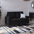 thumbnail image 4 of Queer Eye Wainwright Modern Loveseat, Camel Faux Leather, 4 of 9