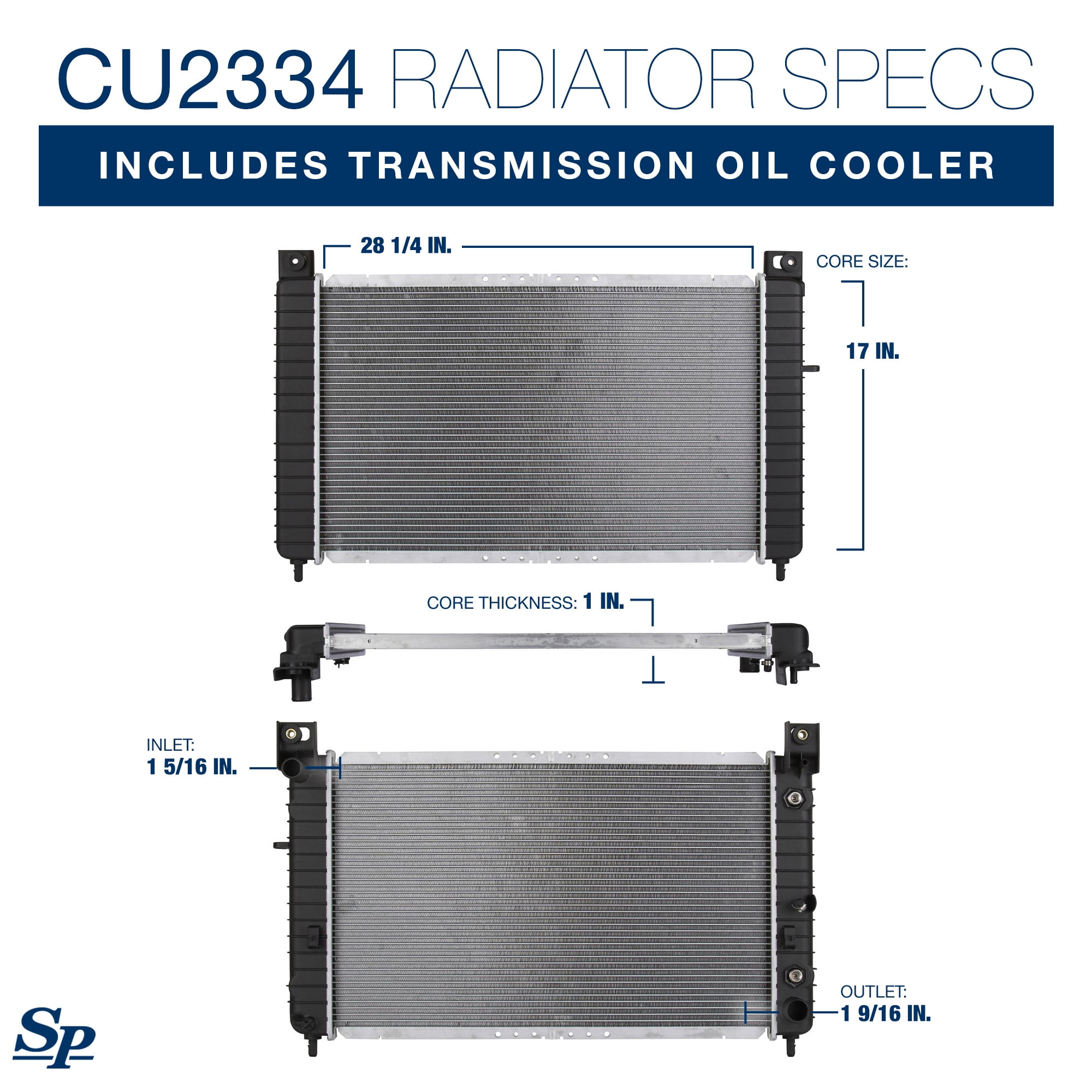 Spectra Premium CU2334 Automotive Radiator Fits select: 1999-2013 CHEVROLET SILVERADO, 2000-2006 CHEVROLET TAHOE