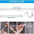 thumbnail image 2 of 5 Pieces Extendable Curtain Rod, 30-50 Telescopic Shower Curtain Rod Adjustable Extendable Spring Tension Rods for DIY Projects, Mounting Without Scre, 2 of 5