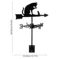thumbnail image 2 of Hemobllo Black Stainless Steel Weather Vane, Decorative Yard and Patio Wind Direction Indicator for Outdoor Use, 2 of 8