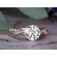 thumbnail image 2 of Round cut 1.25 Ct infinity style Moissanite & Diamond Engagement Ring in Rose Gold, 2 of 5