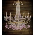 thumbnail image 3 of Rustic Duvet Cover Set, Wooden Planks Pattern Background Crystal Chandelier Design Vintage Style Country, Decorative 3 Piece Bedding Set with 2 Pillow Shams, Calking Size, Brown and Pink, by Ambesonne, 3 of 3