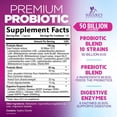 thumbnail image 3 of Probiotics - 50 Billion CFU per Capsule - 10 Strains & Prebiotics - Probiotics for Women & Men - Supports Digestive Gut Health, Bloating & Occasional Constipation - USA Bottled - 120 Capsules, 3 of 10