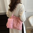 thumbnail image 4 of Bolso de mano acolchado para mujer Bolso de hombro Bolso informal de moda con monedero (rosa), 4 of 8