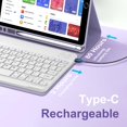 thumbnail image 6 of Rechargeable magnetic keyboard case with pen slot fits iPad 7/8/9 Gen 10.2", Pro 10.5", Air 3, 6 of 8
