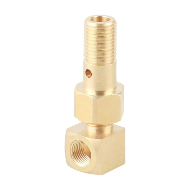 Adaptador de perno de banjo,Adaptador de indicador de presión de combustible Herramientas automotrices,Adaptador de perno banjo M12 x 1,25 a 1/8-27 NPT,Adaptador de perno Banjo para indicador