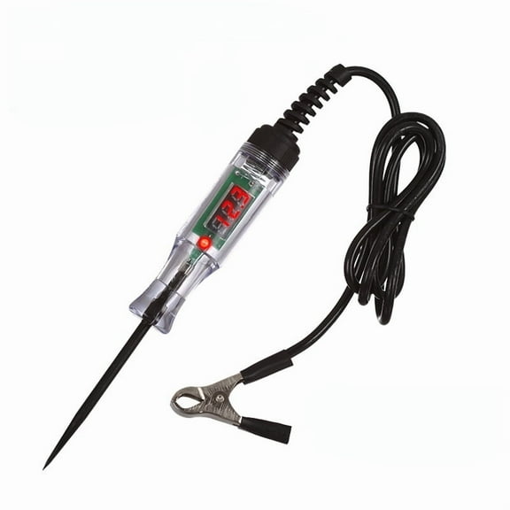 Automotive Test Light with 3-48V LED Digital Voltage Display, Auto Circuit Tester with Voltmeter & Dual Color Polarity Indicate, Electric Test Pen w/Stainless Probe for Car/Truck/SUV Checker