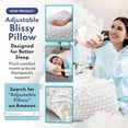 thumbnail image 2 of Funda de almohada de seda Blissy 100% pura, seda de morera, 22 Momme, blanca, 2 of 9