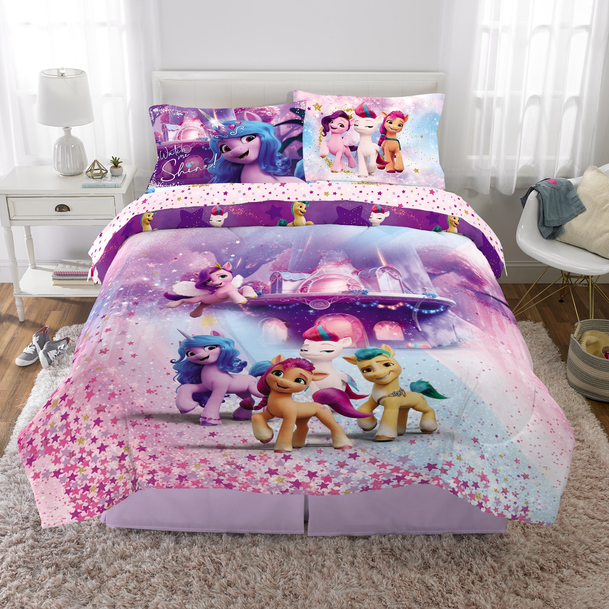 MY LITTLE PONY Vintage REVERSIBLE standard TWIN size bed PILLOWCASE NEW MLP 90s 
