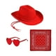thumbnail image 5 of Sombrero de vaquero jinwen Sombrero de ala grande Rojo, 5 of 8