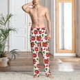 thumbnail image 2 of Gaeub Hand Drawn Tomatoes Print Mens Pajama Pants,Lounge Pants With Pockets And Drawstring-Small, 2 of 6