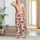thumbnail image 2 of Fotbe Hand Drawn Tomatoes Pantalones de Pijama para Hombre, Pantalones de Dormir, Pantalones de Casa con Cintura Ajustable y Bolsillos-Large, 2 of 6