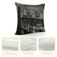 thumbnail image 4 of Nawypu Brooklyn Bridge New York Cityscape Manhattan Skyline Night Square Throw Waist Pillow Case Decorative Cushion Cover Pillowcase Sofa, 4 of 5