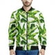 thumbnail image 2 of Chaqueta bomber con estampado de hojas de plátano tropical para hombre, sudadera de manga larga en 3D, chaqueta bomber de calle de gran tamaño con cremallera, 2 of 5