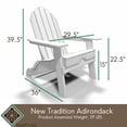 thumbnail image 2 of ResinTEAK Adirondack Chair, All Weather Resistant, HDPE Poly Lumber, Comfortable Patio Furniture, Outdoor Plastic Adirondack Chairs, New Tradition Collection (Red), 2 of 6