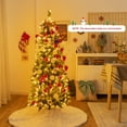 thumbnail image 4 of Gymax 5 FT Pre-lit Hinged Christmas Tree Artificial Pencil Xmas Tree w/ LED Lights, 4 of 10