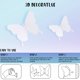 thumbnail image 4 of Bbto 48 Piezas Mariposa Decoración De Pared Espejo Diy Pegatinas De Mariposa 3D Calcomanías Removibles Para El Hogar Dormitorio Escuela Baño Sala De Estar Decoración (Blanco), 4 of 5