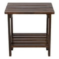 thumbnail image 2 of Shine Company Rectangular Wood End Table Indoor/Outdoor Side Table in Brown, 2 of 3