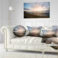 thumbnail image 3 of Designart Sunrise over Indian Ocean Waters - Seascape Throw Pillow - 12x20, 3 of 5