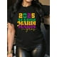 thumbnail image 2 of Women's Casual Mardi Gras Graphic Tee - Short Sleeve, Crew Neck, Polyester Blend, Beige with Colorful Letter Print, Spring/Summer Fashion Top, Party Casual Shirt | Colorful Lettering Tee | Lightweigh, 2 of 8
