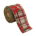 thumbnail image 1 of Christmas Ribbon Gift Wrapping Ribbon for Anniversary Sewing Craft Holidays Red Flower, 1 of 9