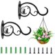 thumbnail image 1 of De soporte para plantas de pared de balcón, cesta colgante, gancho colgante de hierro forjado, decoración para colgar en la pared de plantas al aire libre TUNC Sencillez, 1 of 5