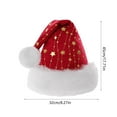 thumbnail image 3 of Christmas Decorative Hat, Gold Foil Plush Santa Hat, Non-Woven Festive Headwear, Soft Holiday Accessory for Home Parties, 3 of 6