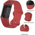 thumbnail image 2 of MYKOMI 5PCS Bands Compatible with Fitbit Charge 6/Charge 5 Straps Replacement Soft Silicone Wristbands Armbands Accessory for Women Men,Small/Large Size, 2 of 7