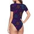 thumbnail image 4 of The Xecao Colorful Snake Women's Crew Neck Body Suit, a short-sleeved bodysuit and basic swimsuit, both comfort and style for dating and daily life, 4 of 9